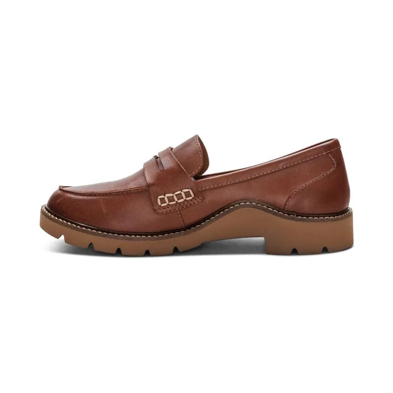 Aetrex Women's Collette Loafers- Cognac