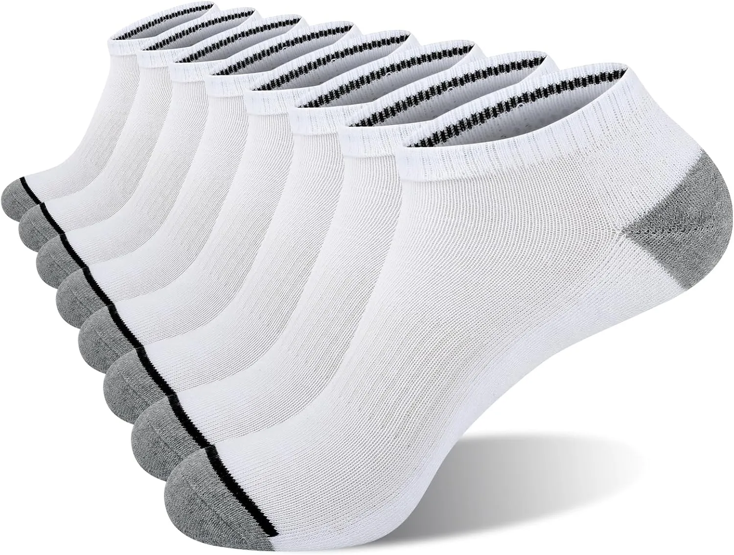 COOVAN 8 Pairs Mens Ankle Socks Low Cut Breathable Casual Socks for Men