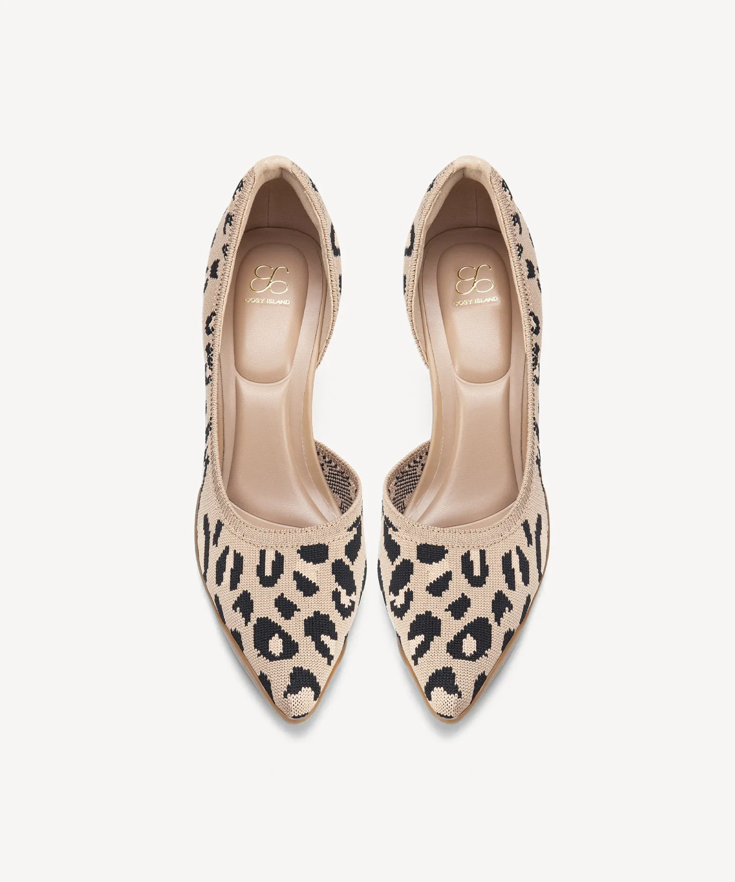 Elegant Knit Pointed Toe Heeled Pumps