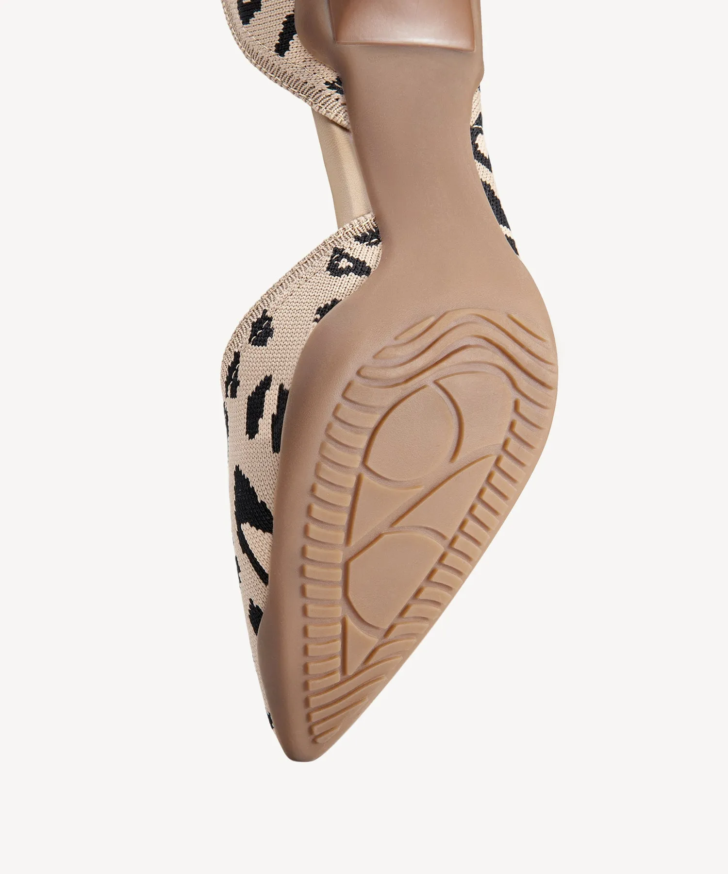 Elegant Knit Pointed Toe Heeled Pumps