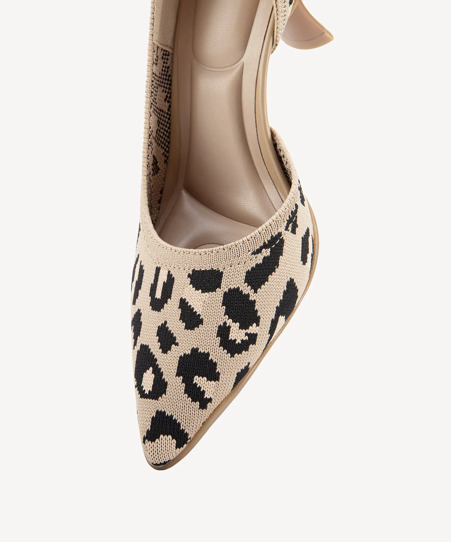 Elegant Knit Pointed Toe Heeled Pumps