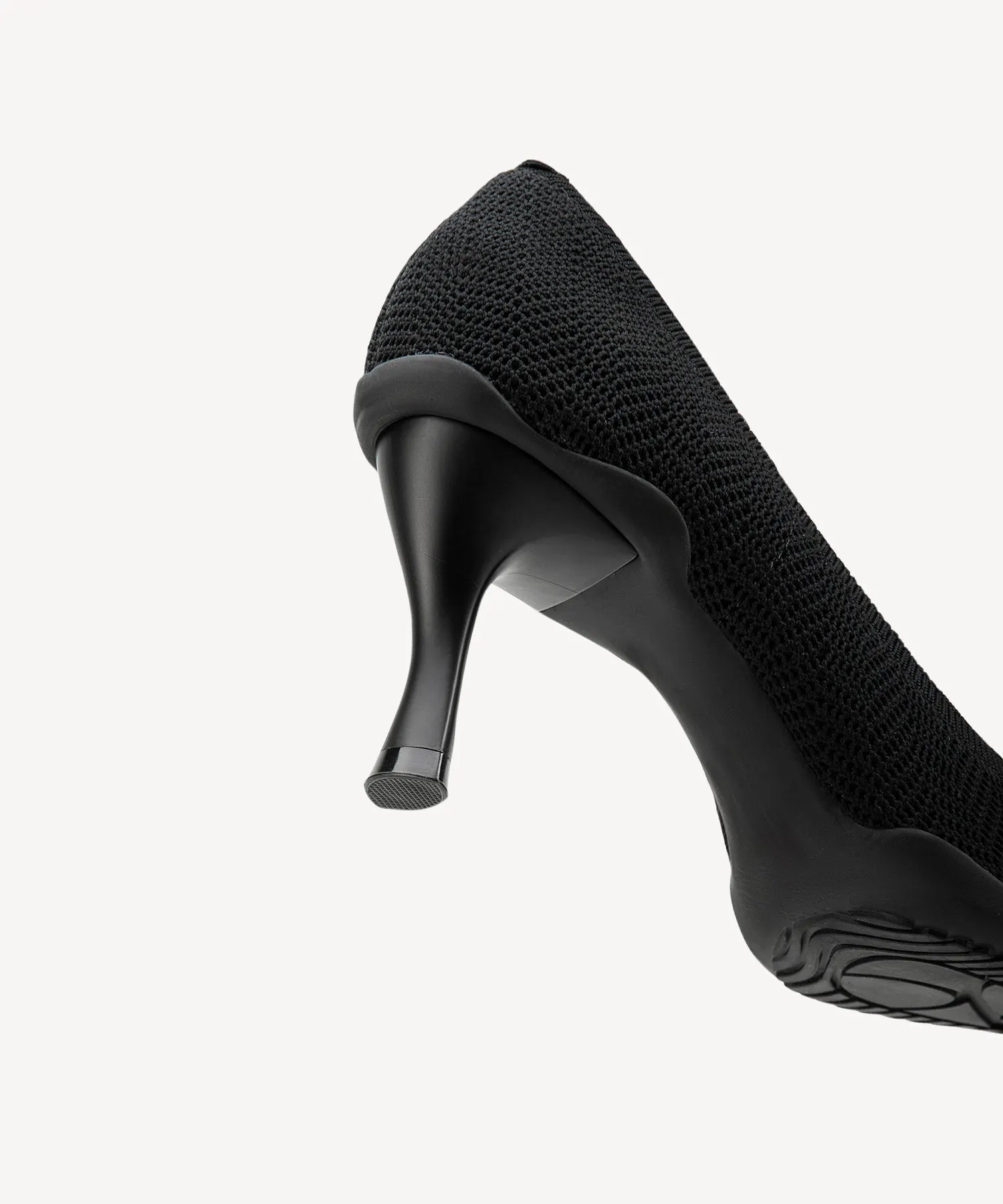 Elegant Knit Pointed Toe Heeled Pumps