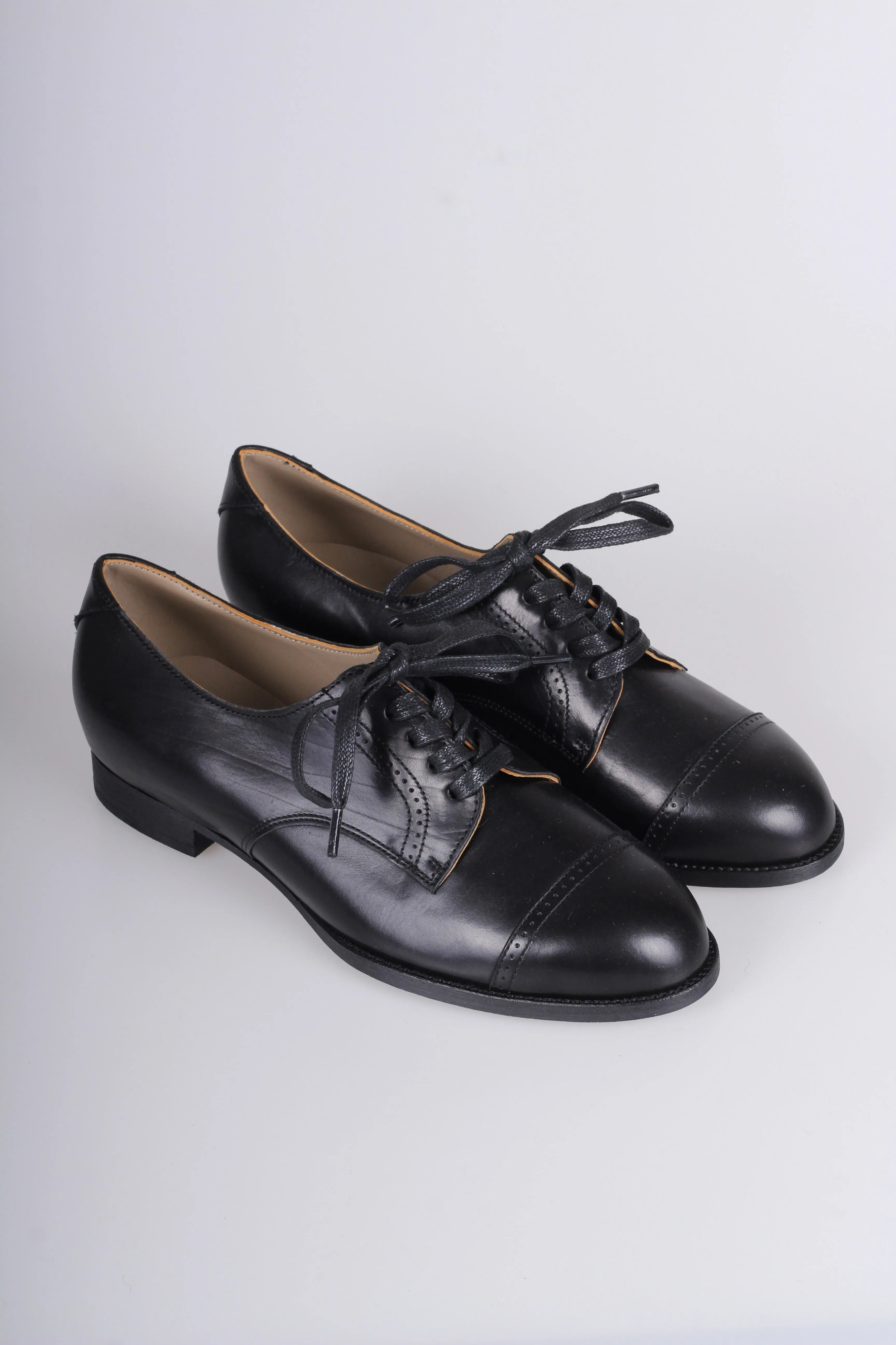 Everyday flat Derby shoes - 40s - Black - Eleanor
