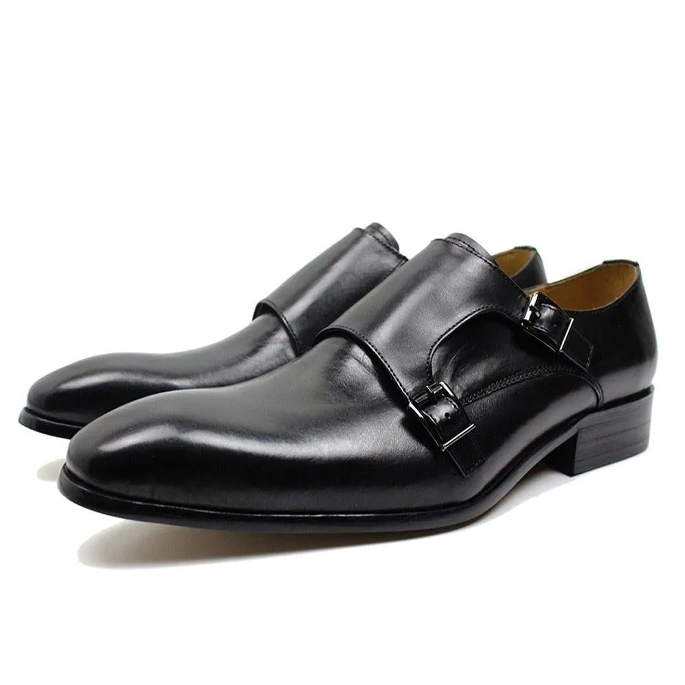 FC Men's Genuine Calf Leather Oxford Shoes W/ Monk Strap