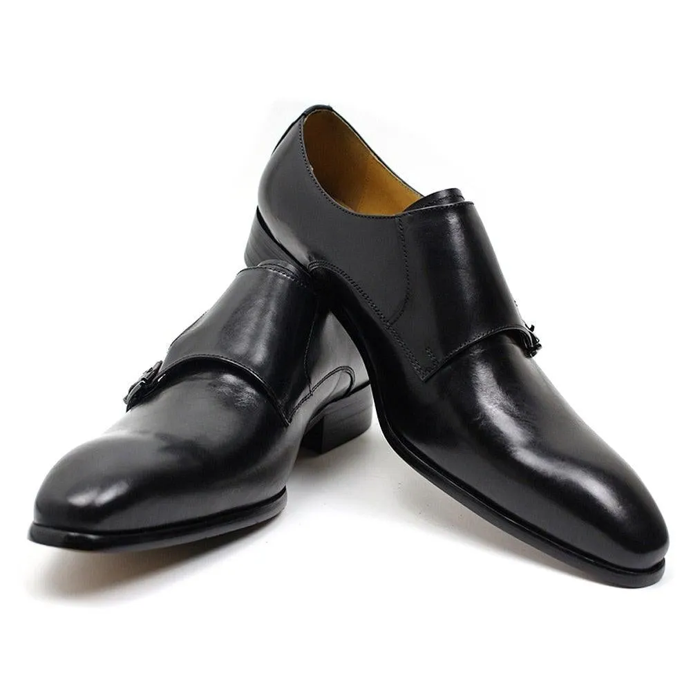 FC Men's Genuine Calf Leather Oxford Shoes W/ Monk Strap