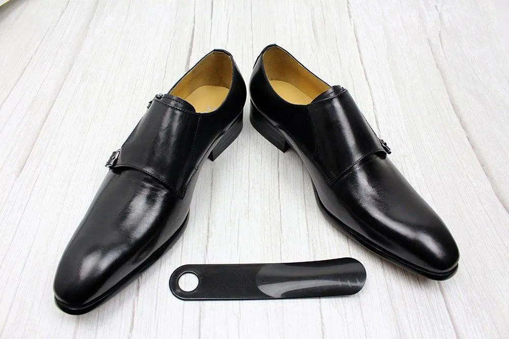 FC Men's Genuine Calf Leather Oxford Shoes W/ Monk Strap