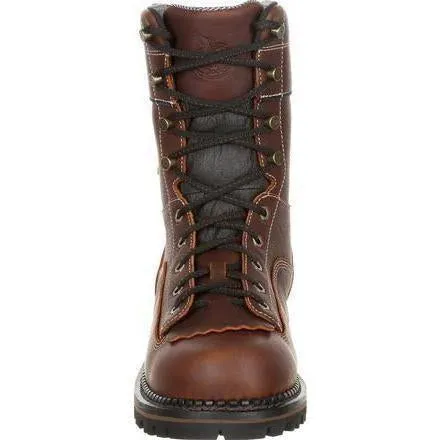 Georgia Men's AMP LT 9" Logger Composite Toe Waterproof Work Boot -  Brown - GB00238