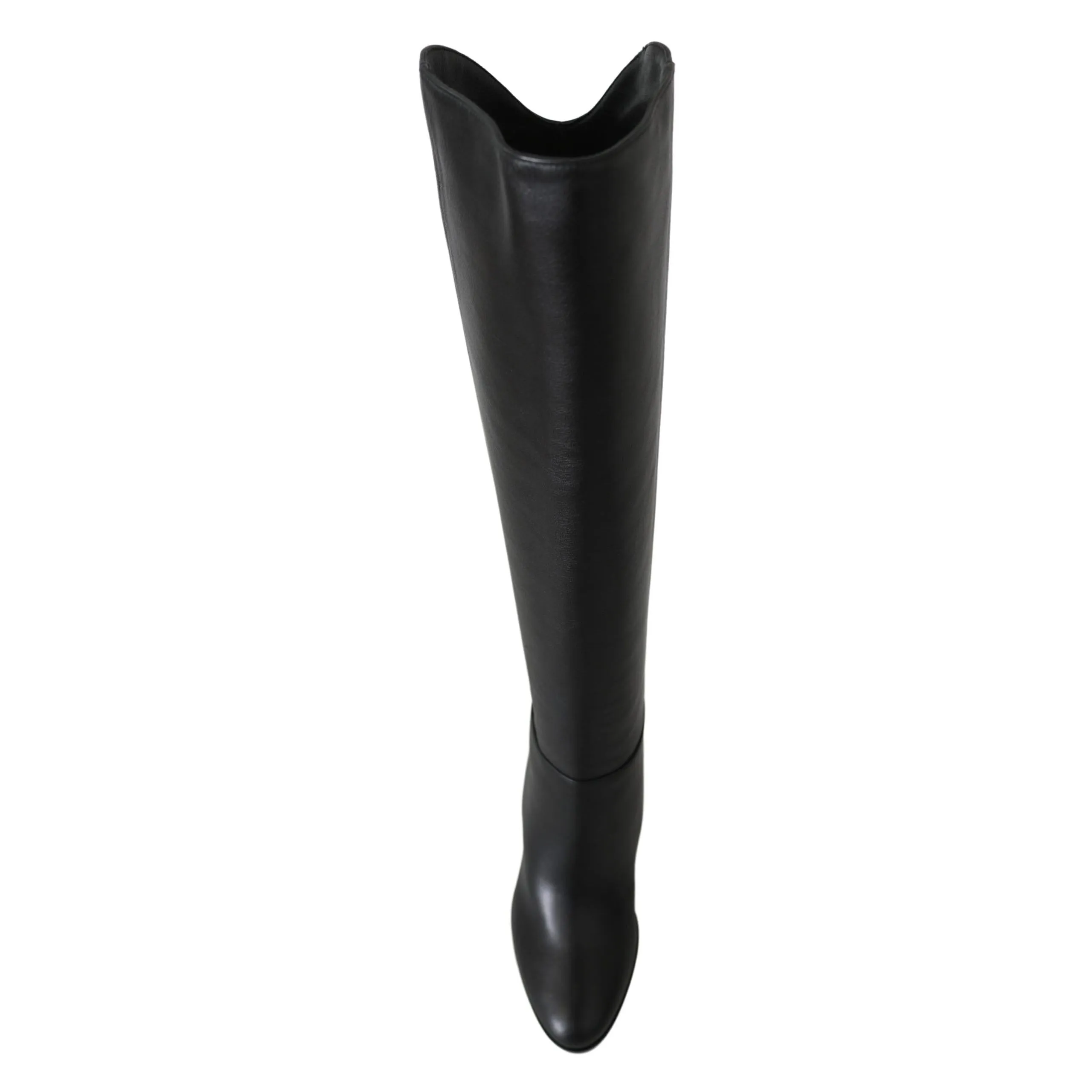Jimmy Choo Elegant Black Calf Leather Heeled Boots