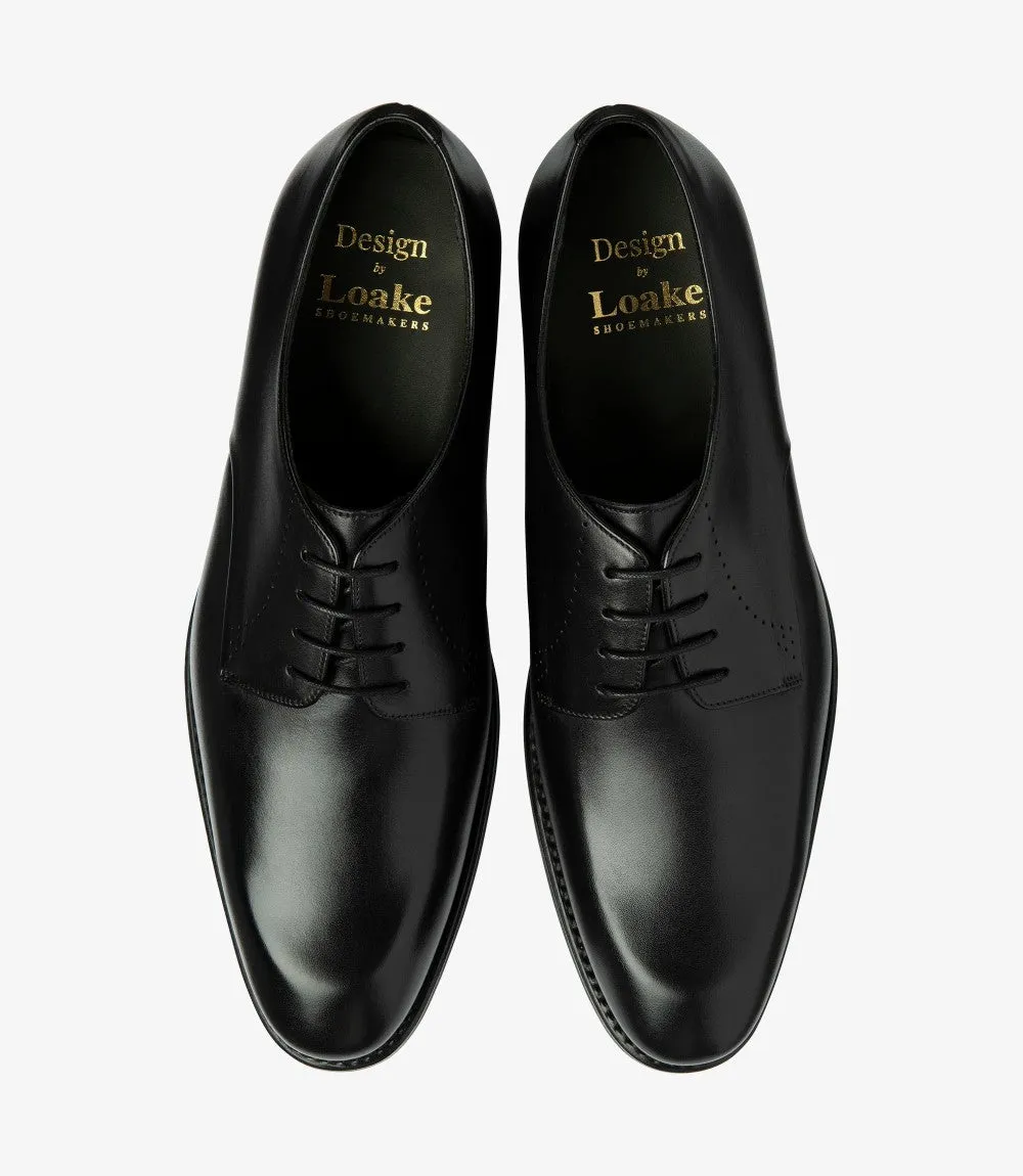 LOAKE GOSLING BLACK DERBY RUBBER SOLE F-MEDIUM