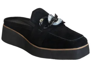 Naked Feet: ELECT in BLACK SUEDE Platform Mules