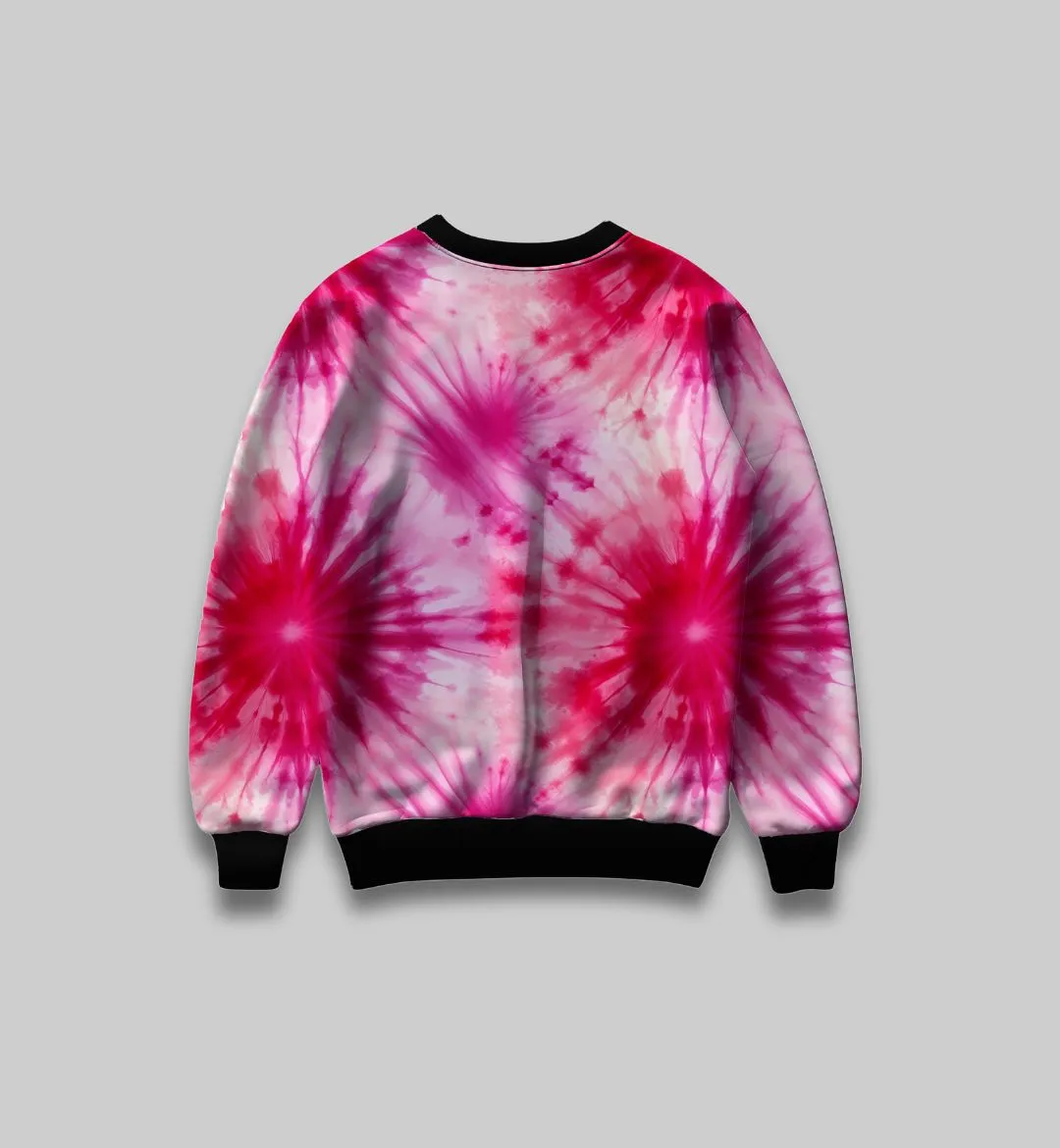 Pink Cotton Candy Tie-Dye All Over Sweatshirt