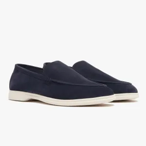 Relaxed Loafer Navy Suede Mens